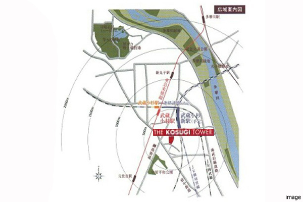  広域地図｜Tザ・コスギタワー