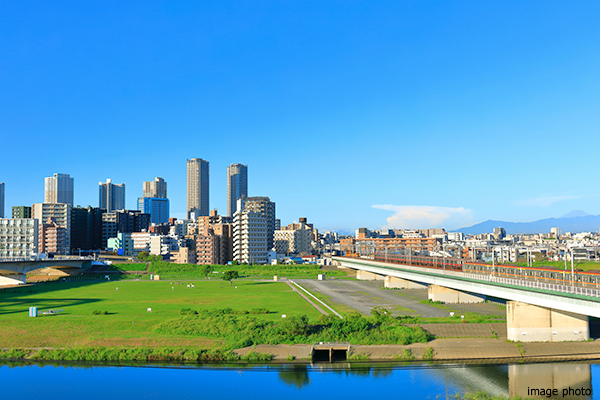  多摩川と武蔵小杉｜ザ・コスギタワー